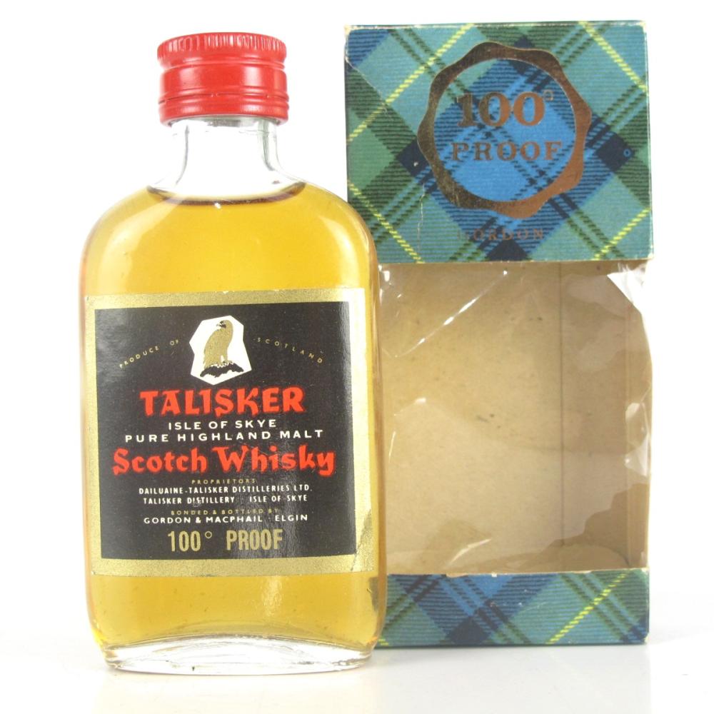 Talisker Gordon and MacPhail 100 Proof Miniature 1970s