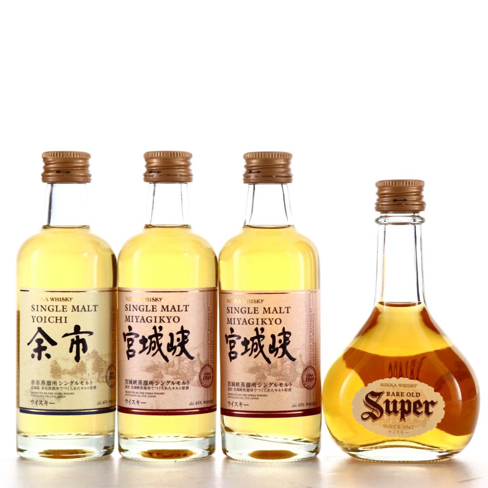 Japanese Whisky Miniatures x 4 / Includes Yoichi