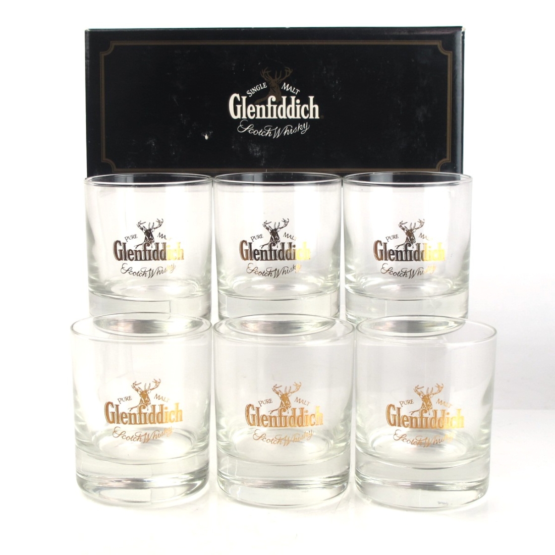 Glenfiddich Branded Tumbler Glasses x 6