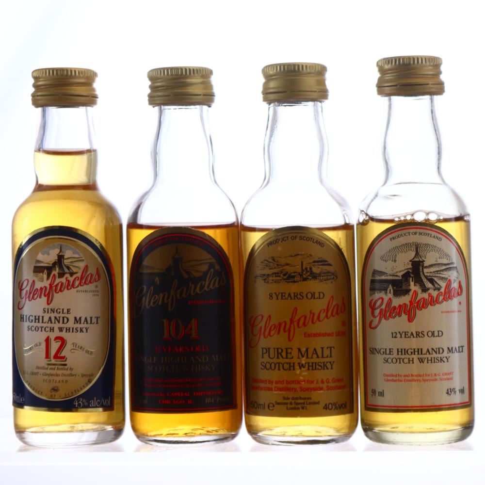 Glenfarclas Miniature x 4 / includes 104 Cask Strength