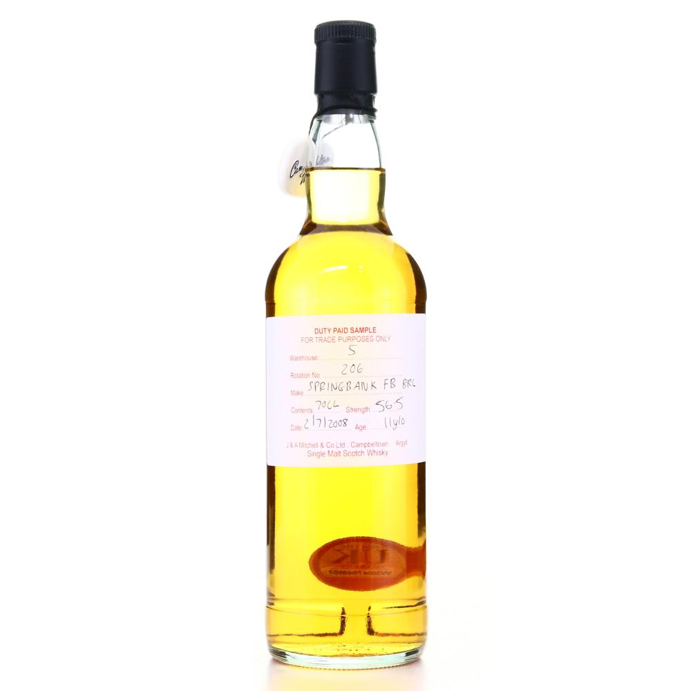 Springbank 2008 Duty Paid Sample 11 Year Old / Fresh Bourbon Barrel