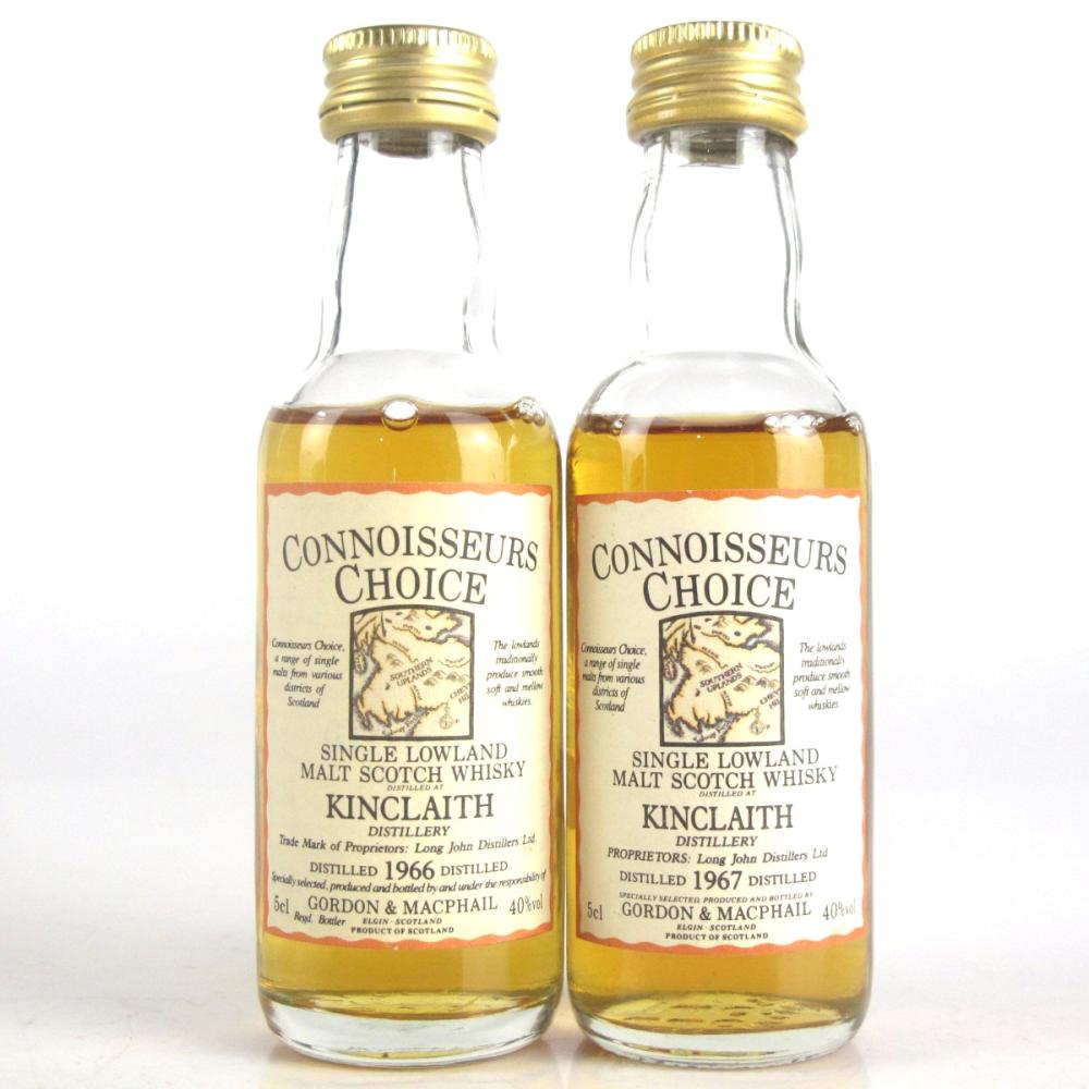 Kinclaith 1966 and 1967 Gordon and MacPhail Miniature 2 x 5cl