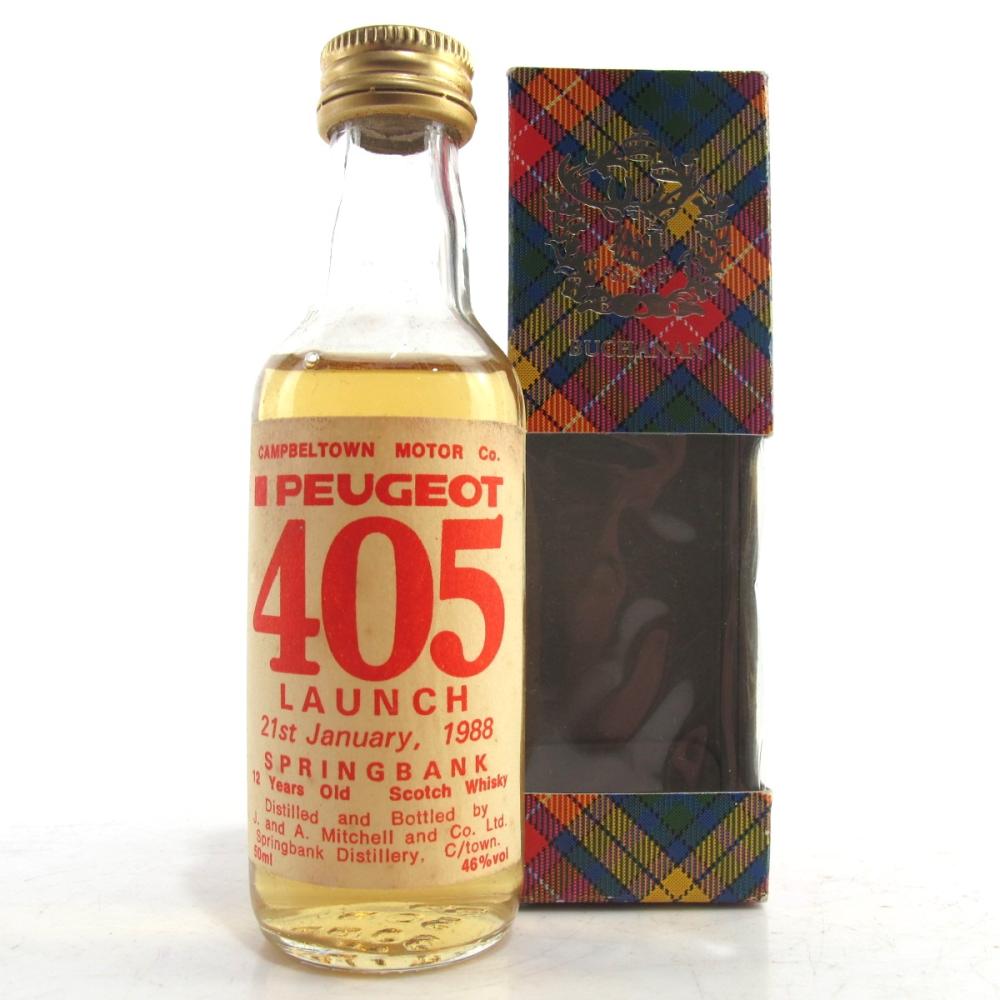 Springbank 12 Year Old 1988 Miniature 5cl  / Peugeot 405 Launch