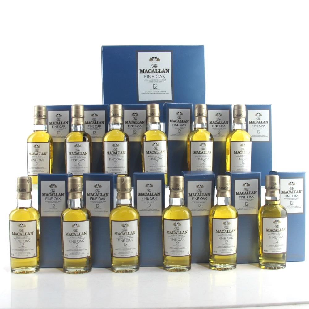 Macallan 12 Year Old Fine Oak Minatures  12 x 5cl