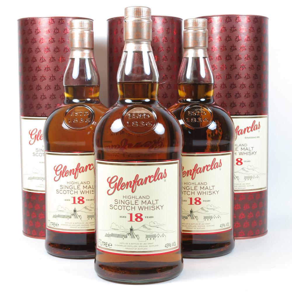 Glenfarclas 18 Year Old 1 Litre x 3