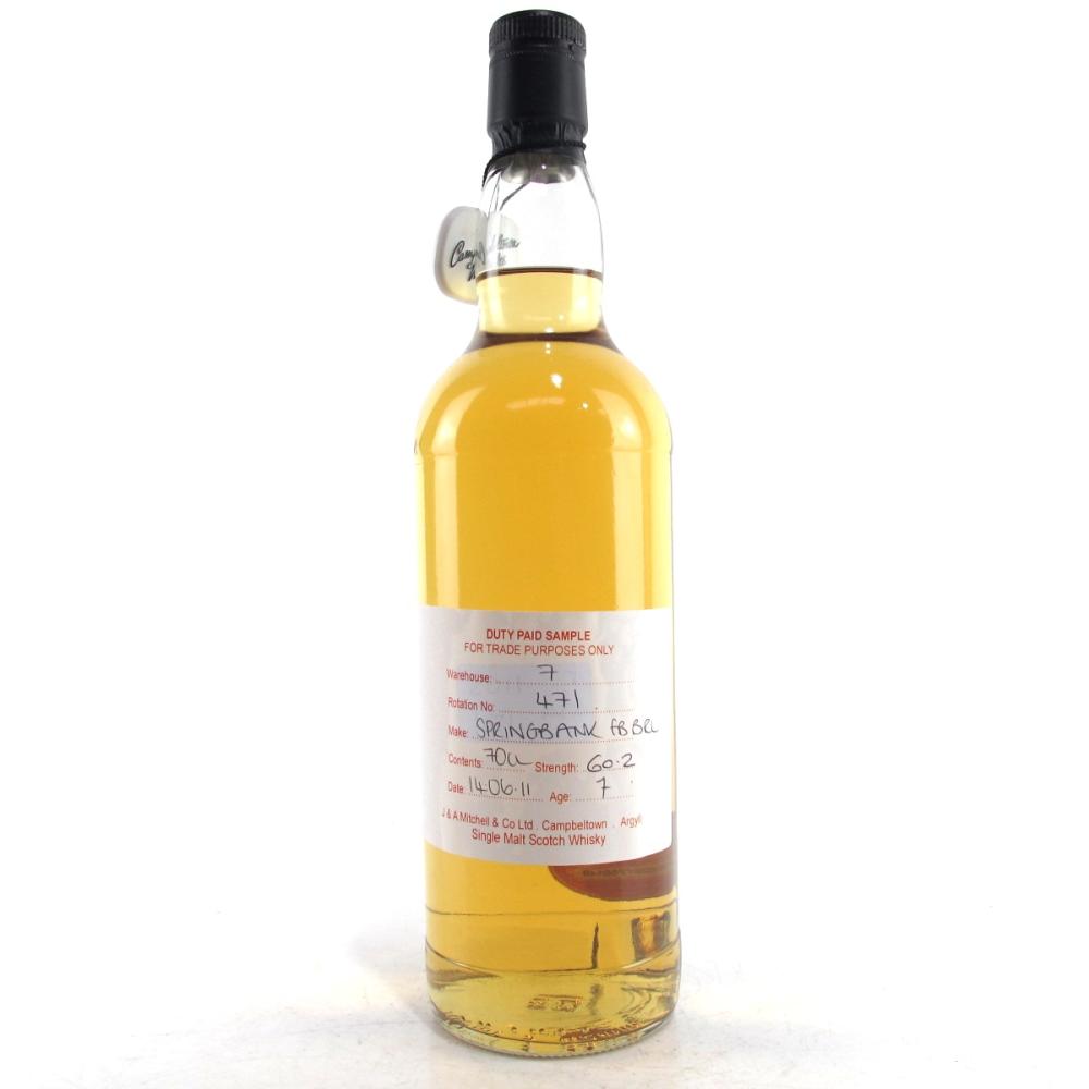 Springbank 2011 Duty Paid Sample 7 Year Old / Fresh Bourbon Barrel