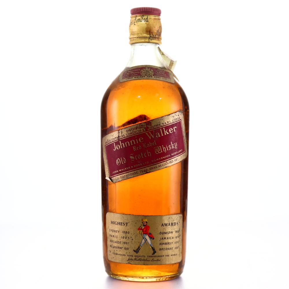Johnnie Walker Red Label circa 1960s / Portuguese Import