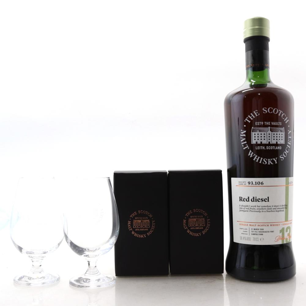 Glen Scotia 2005 SMWS 13 Year Old 93.106 / with 2 x Glasses