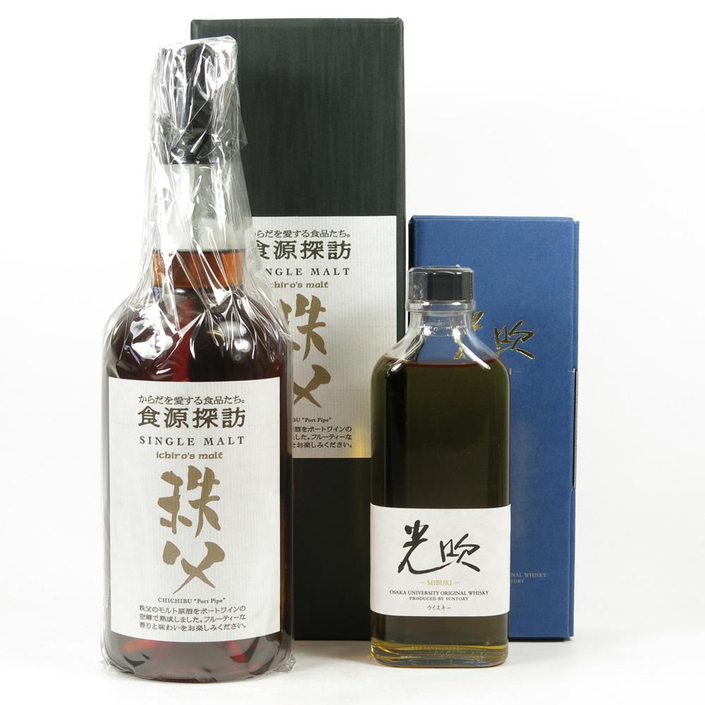 Ichiro's Malt Chchibu Port Pipe 70cl & Suntory Mibuki 19cl