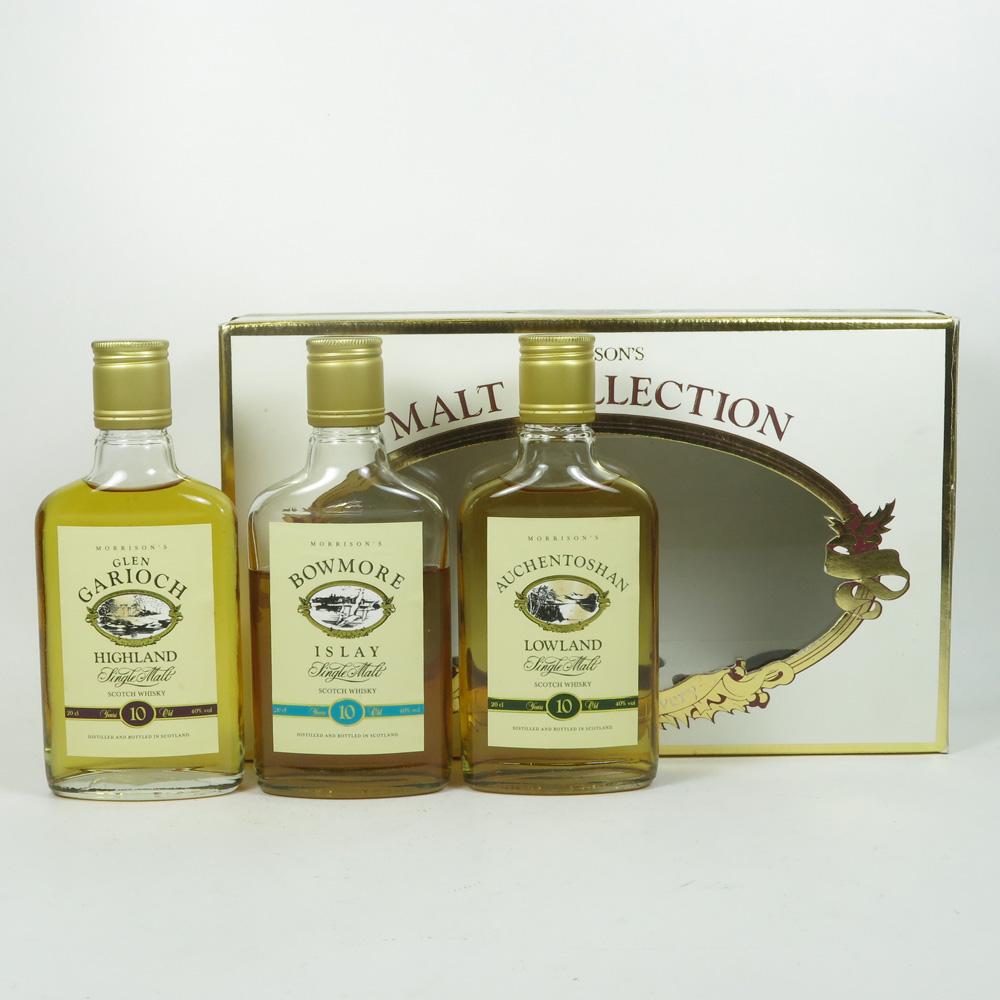 Morrison's Malt Collection (Glen Garioch / Bowmore / Auchentoshan) 3 x 10cl