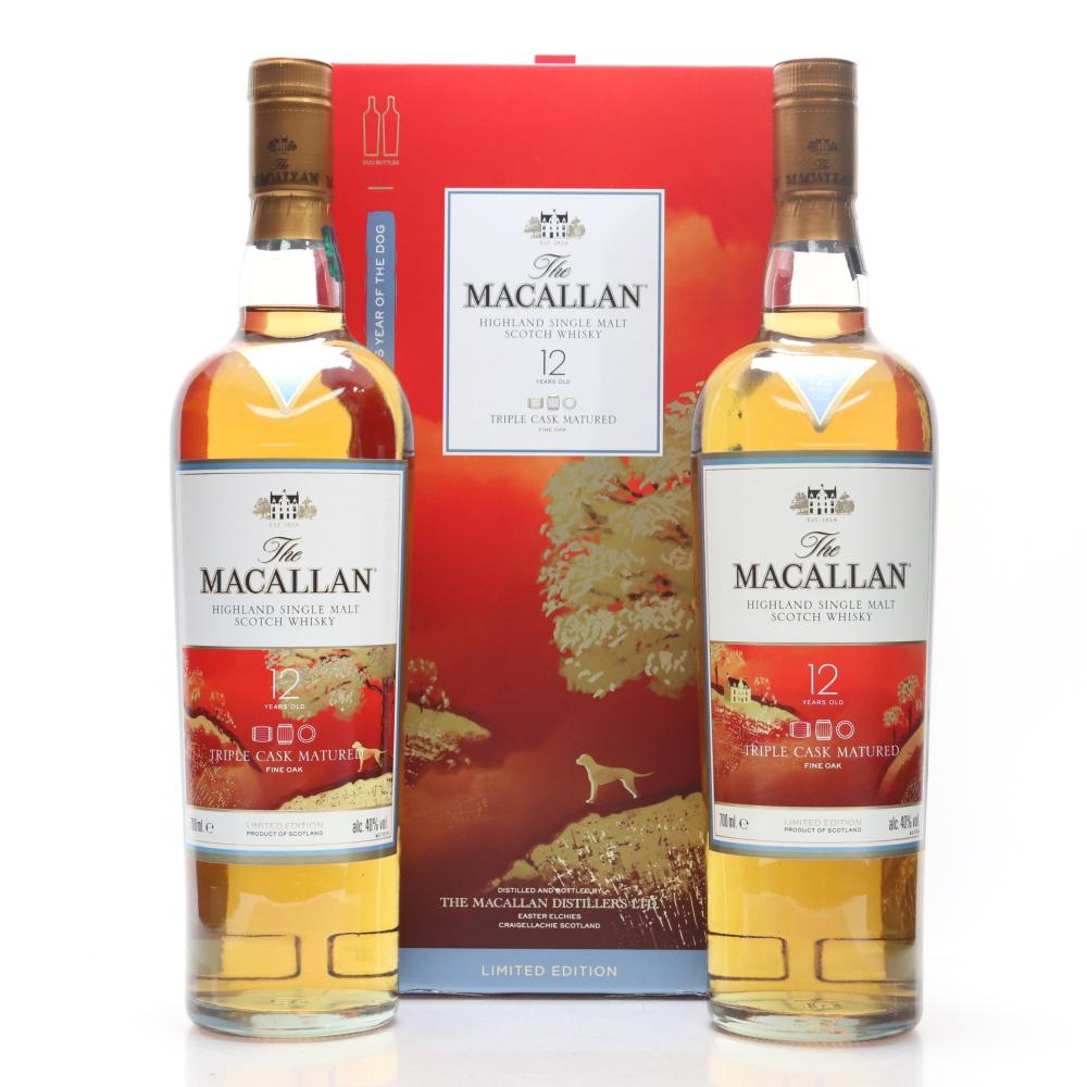 Macallan 12 Year Old Triple Cask 2 x 70cl / Year of the Dog