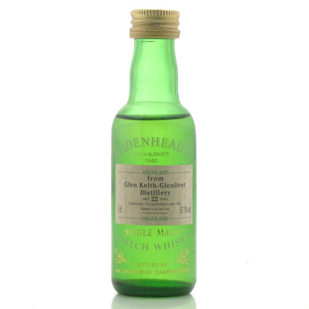 Glen Keith 1973 Cadenhead's 22 Year Old Miniature 5cl