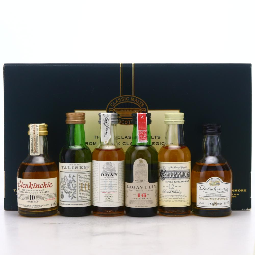 Classic Malts Miniatures x 6 / with Lagavulin White Horse