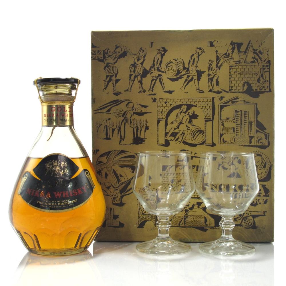 Nikka Gold Whisky 72cl / with 2 x Glasses