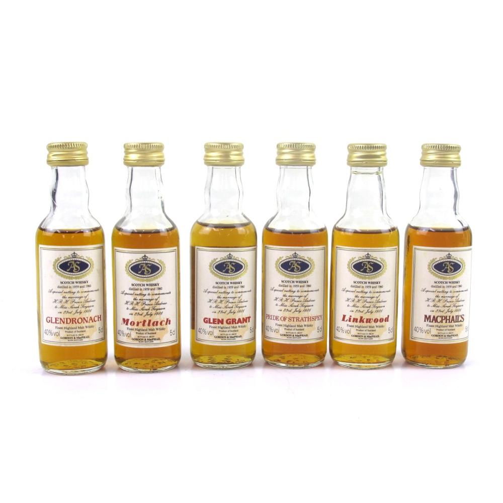 Royal Wedding Andrew and Sarah Miniature Selection 6 x 5cl