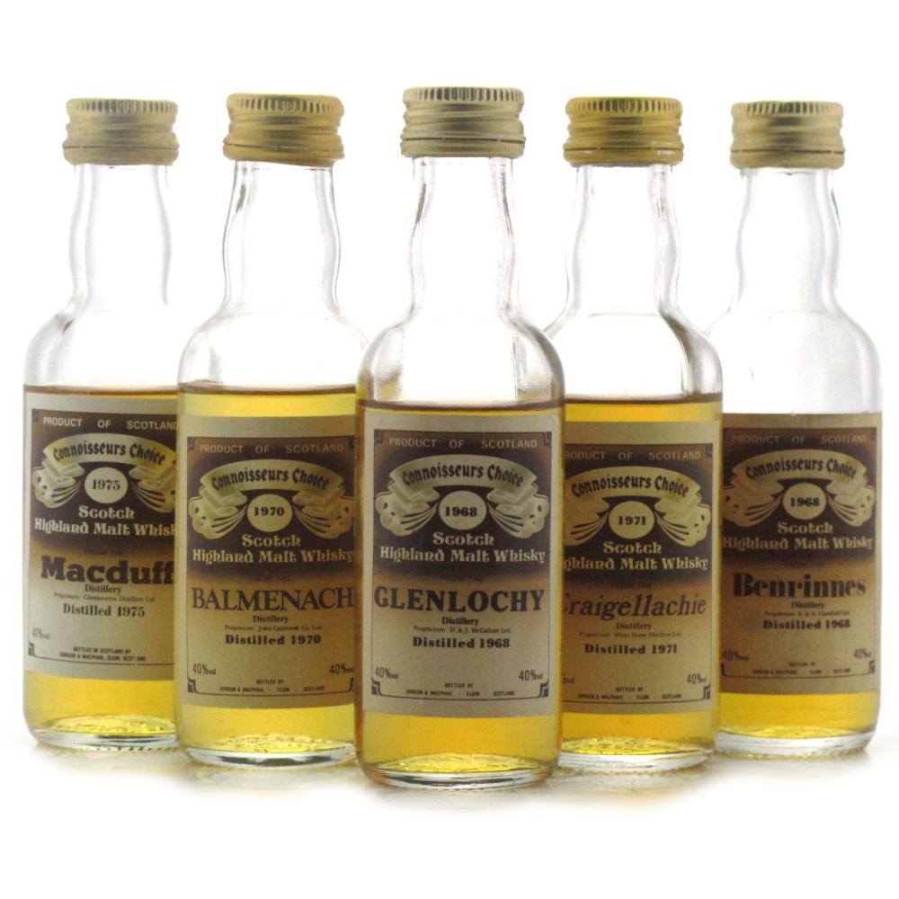 Gordon and MacPhail Miniature Selection x 5 / includes Glenlochy 1968