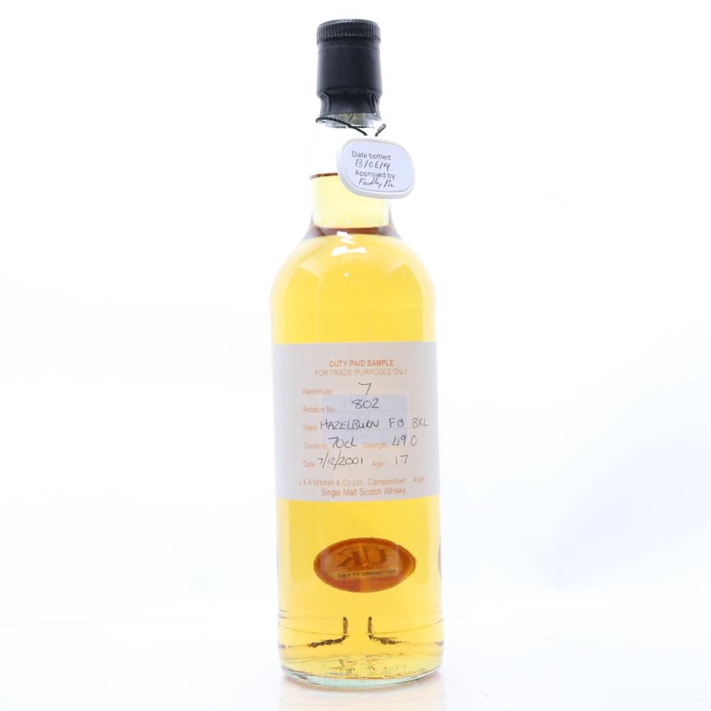 Hazelburn 2001 Duty Paid Sample 17 Year Old / Fresh Bourbon Barrel