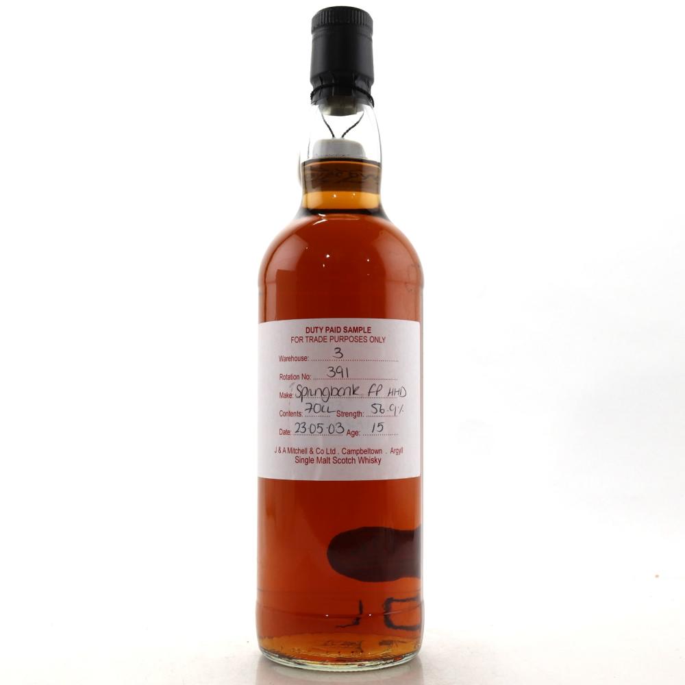Springbank 2003 Duty Paid Sample 15 Year Old / Fresh Port Hogshead
