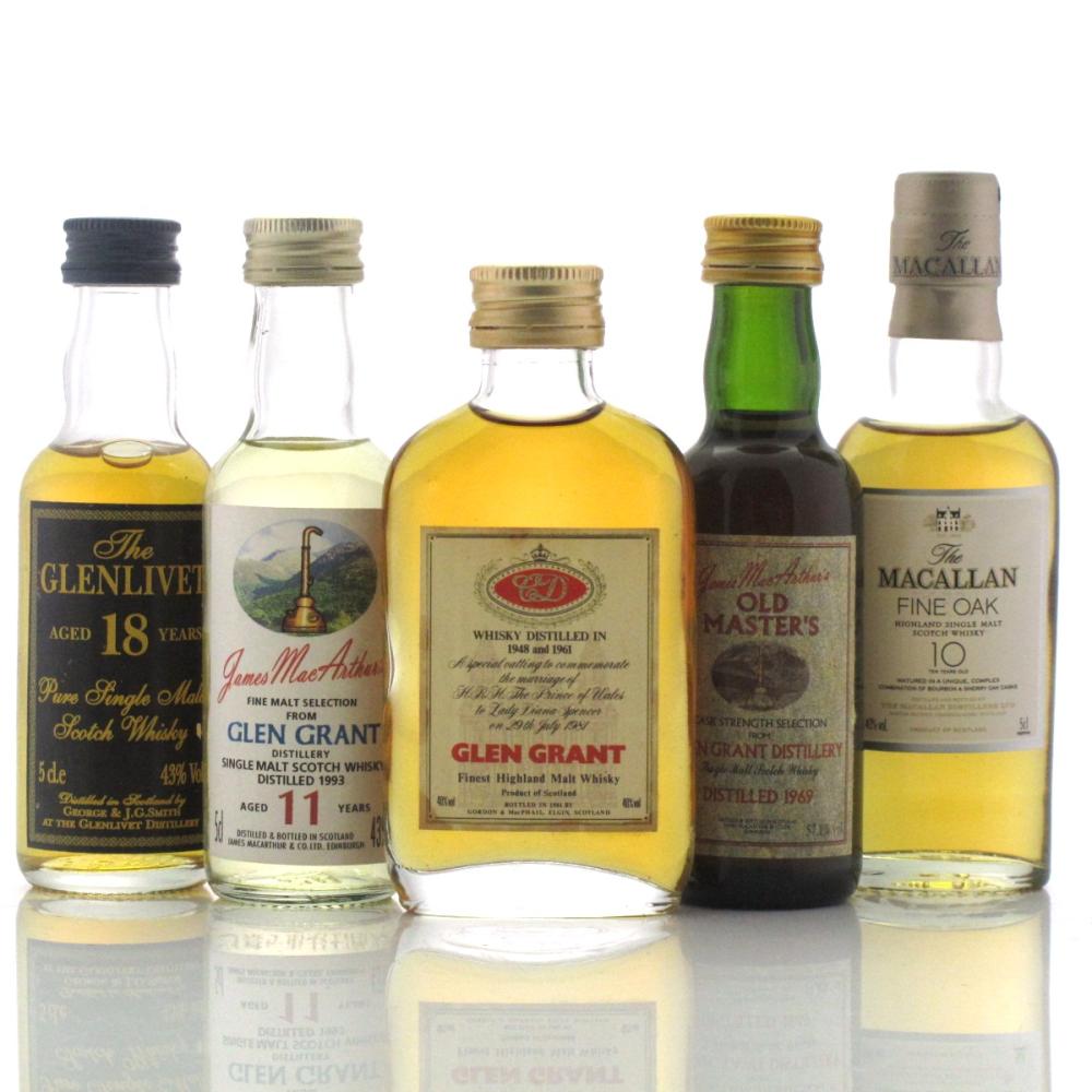 Speyside Miniature Selection x 5 / includes Glenlivet 18 Year Old
