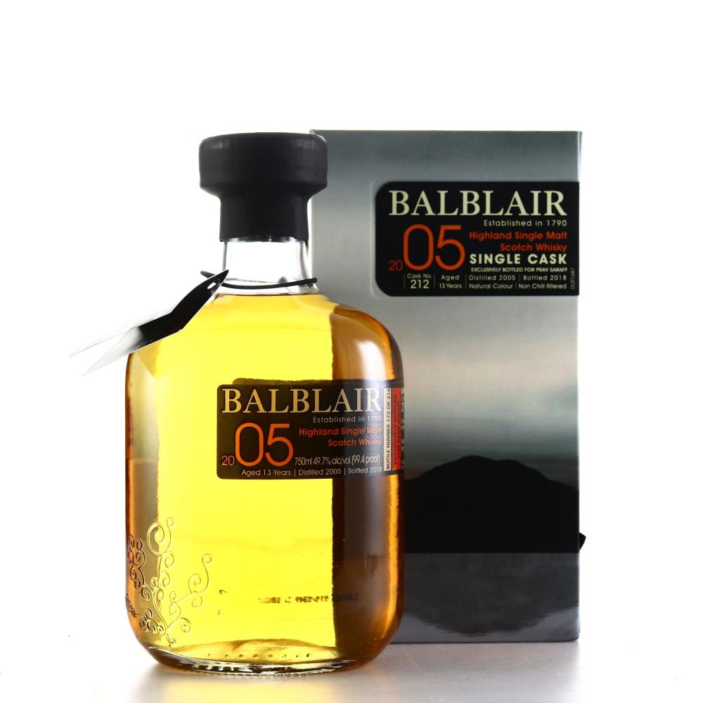 Balblair 2005 Single Cask 13 Year Old #212 75cl / Prav Saraff