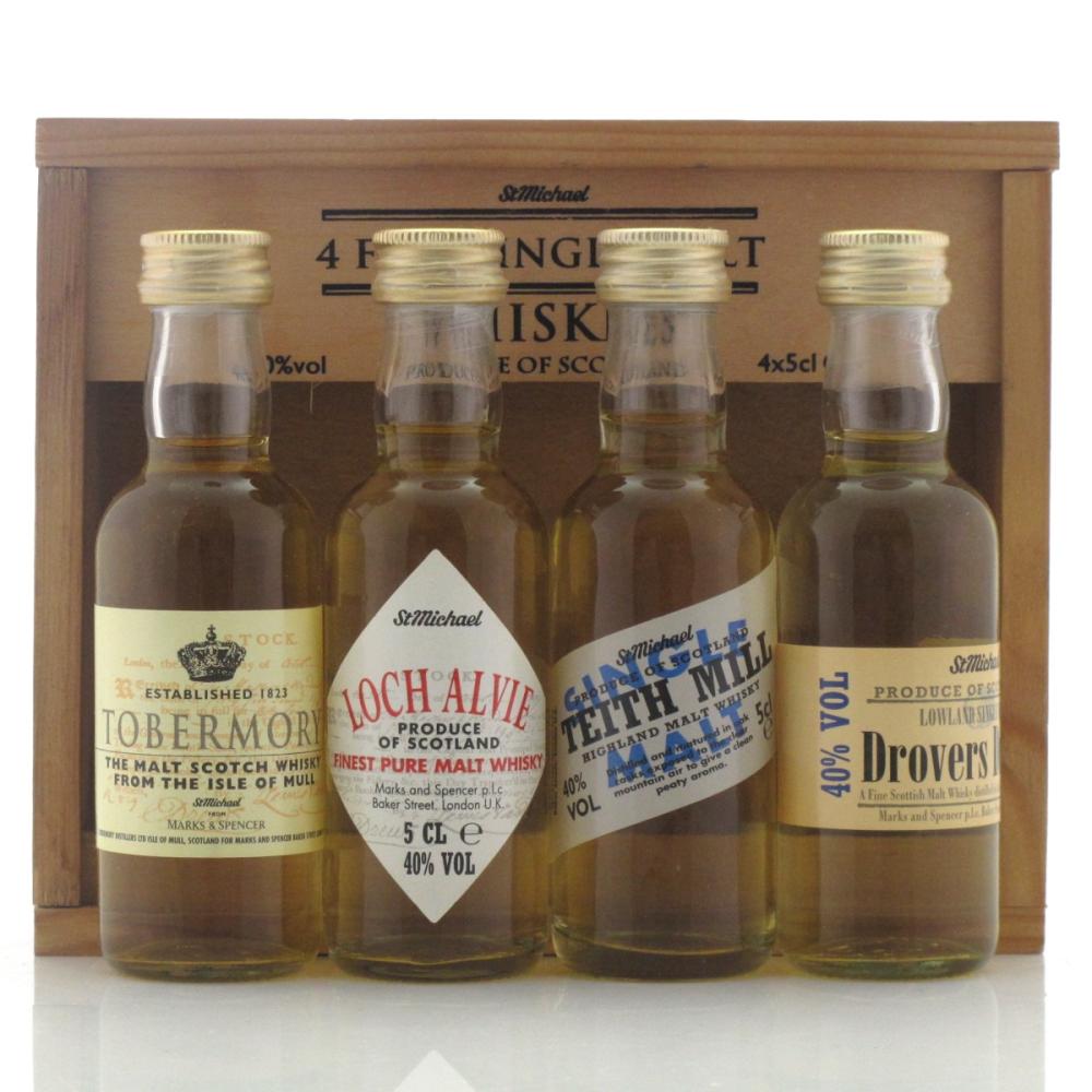 St Michael Single Malt Miniature Pack 4 x 5cl