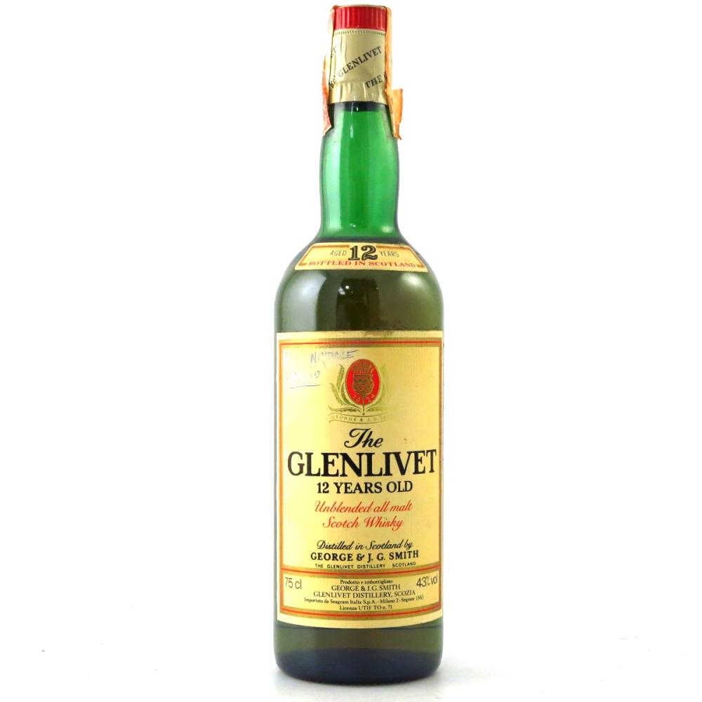 Glenlivet 12 Year Old 1980s / Italian Import