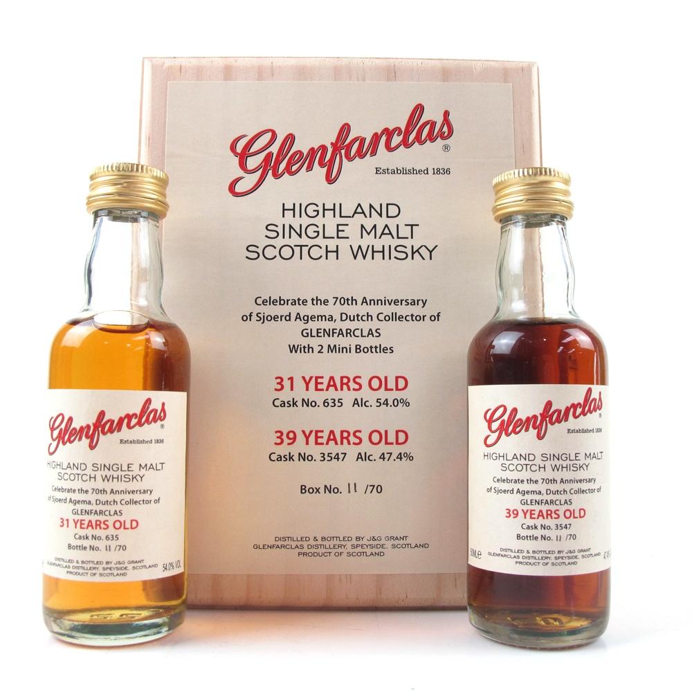 Glenfarclas Miniature Set / 31 Year Old and 39 Year Old / 2 x 5cl