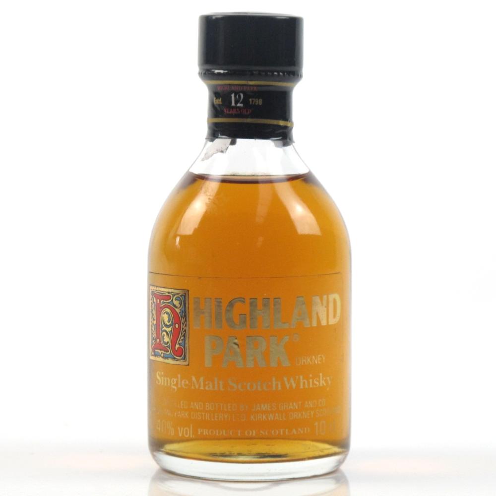 Highland Park 12 Year Old Screen Print Label 1980s 10cl