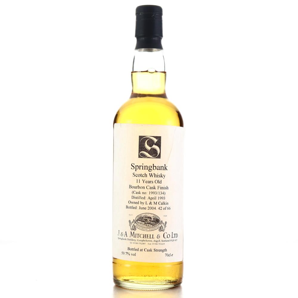 Springbank 1993 Private Bourbon Cask 11 Year Old #134