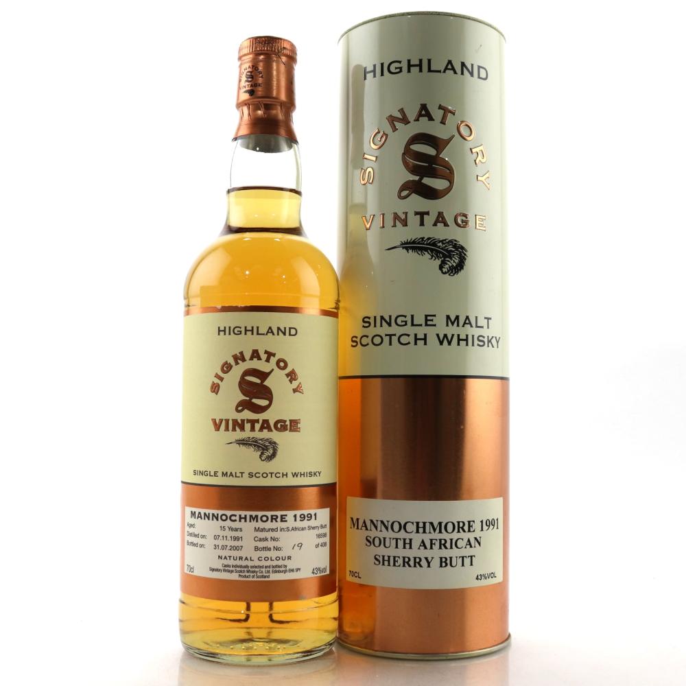 Mannochmore 1991 Signatory Vintage 15 Year Old