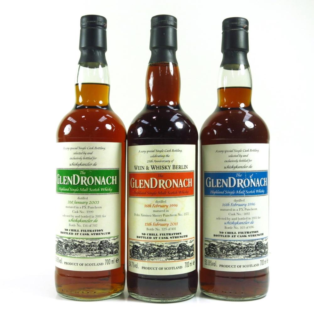 Glendronach Wein und Whisky Single Cask 3 x 70cl