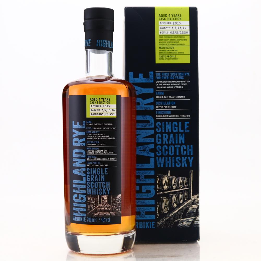 Arbikie 2015 Highland Rye 4 Year Old
