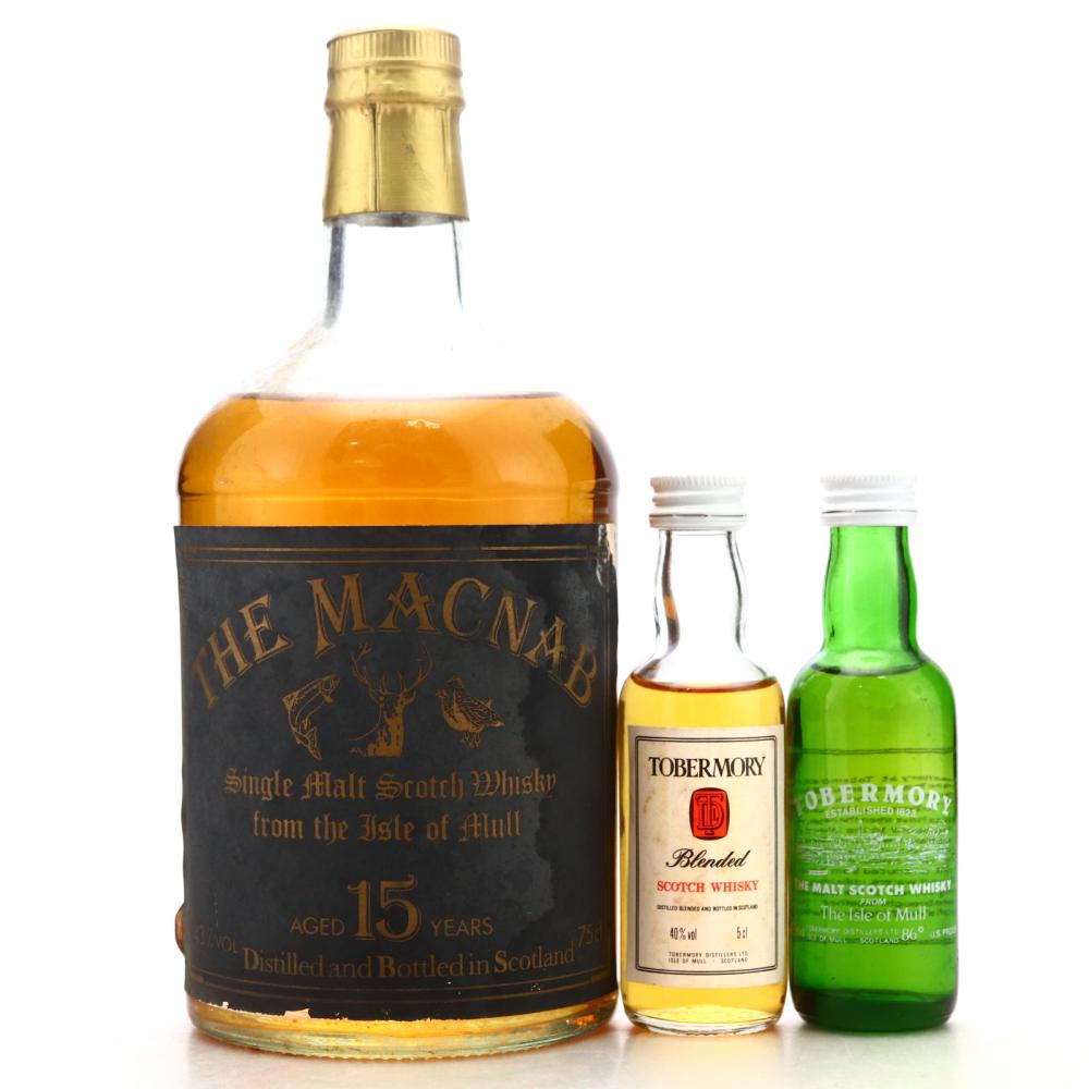 Tobermory 15 Year Old Macnab 1980s with Miniatures x 2