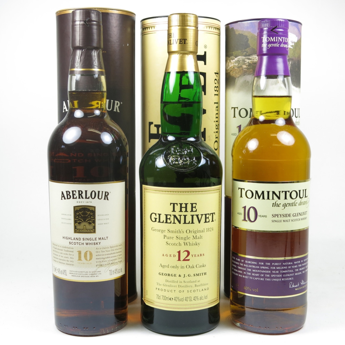 Miscellaneous Speyside Single Malt 10 Year Olds 3 x 70cl