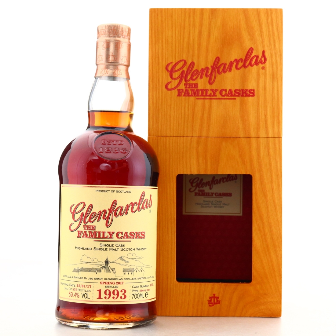 Glenfarclas 1993 Family Cask #3951 / Spring 2017 - Signed