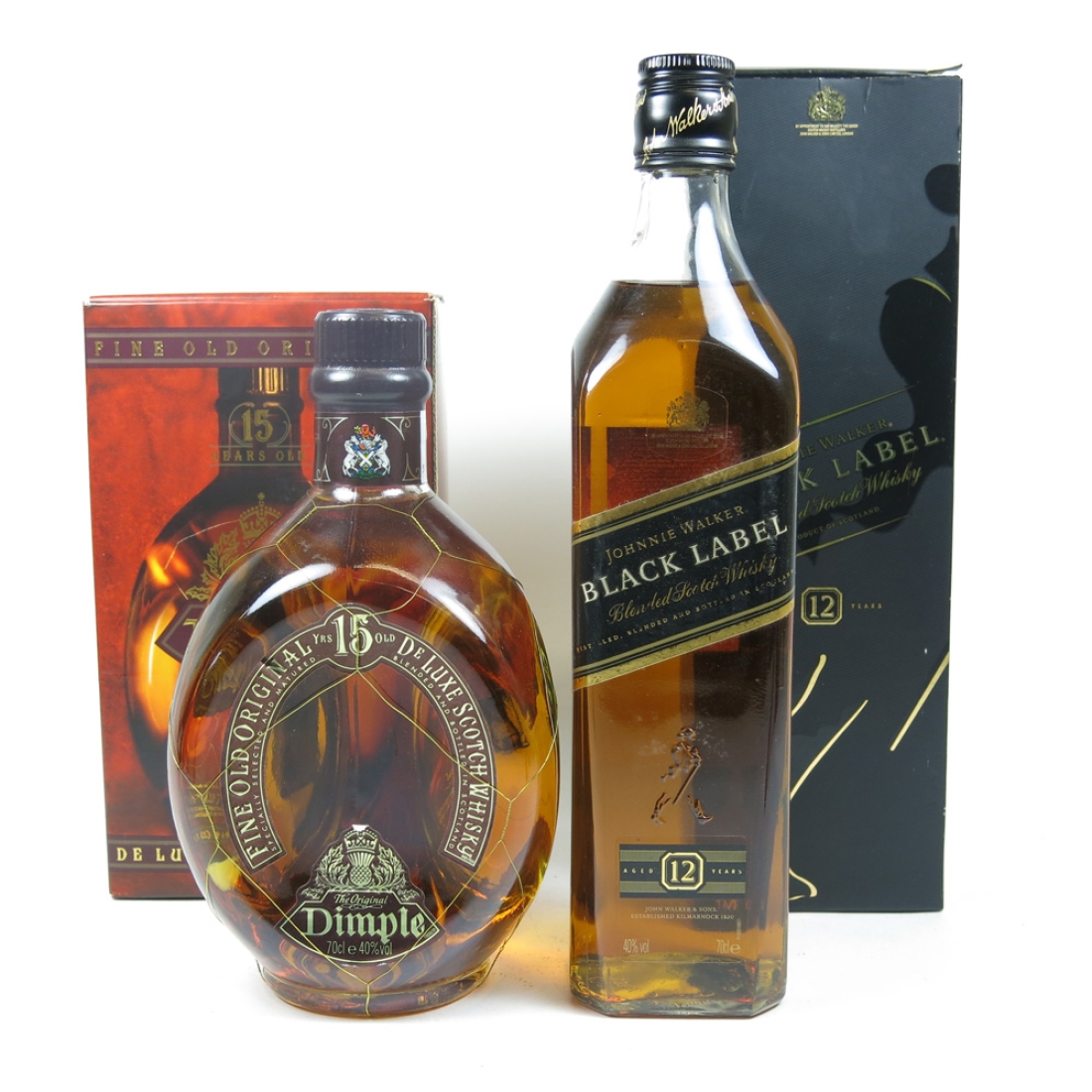 Johnnie Walker Black Label and Dimple 15 Year Old 2 x 70cl