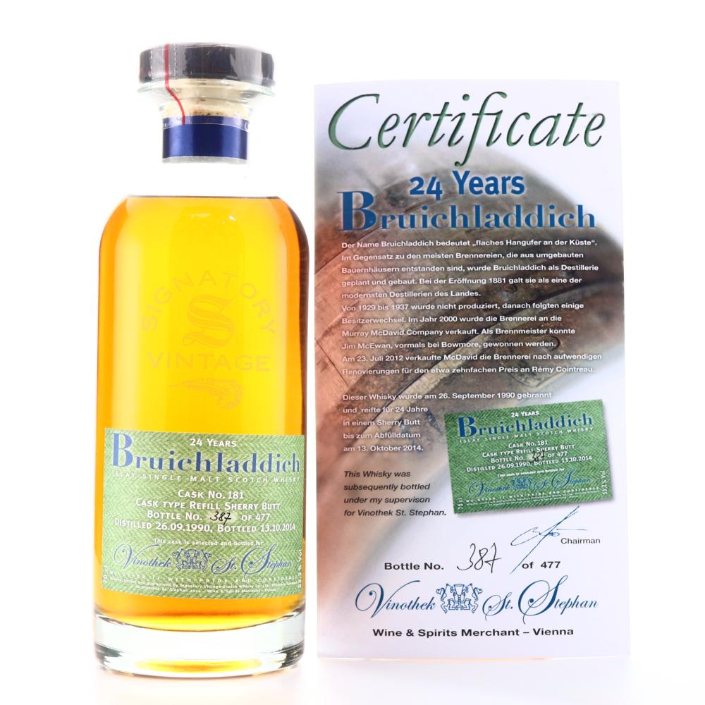 Bruichladdich 1990 Signatory Vintage 24 Year Old / Vinothek St. Stephen