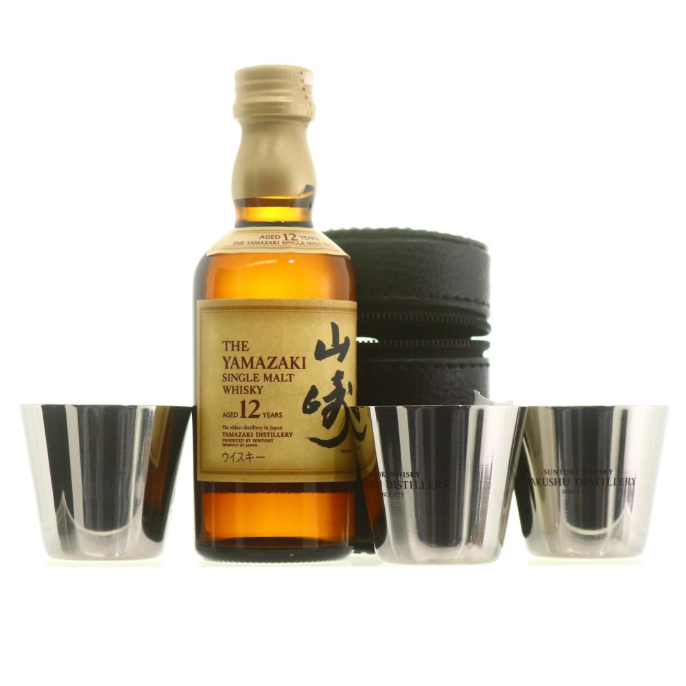 Yamazaki 12 Year Old Miniature with Metal Cups