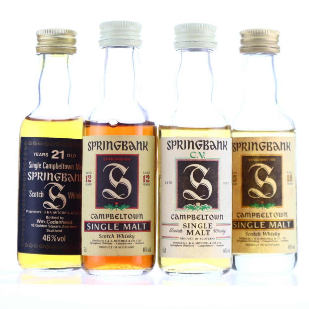 Springbank Miniatures x 4 / Includes Green Thistle Bottlings