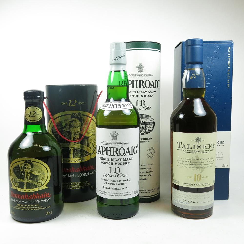Miscellaneous Island Single Malt 10 Year Olds 3 x 70cl