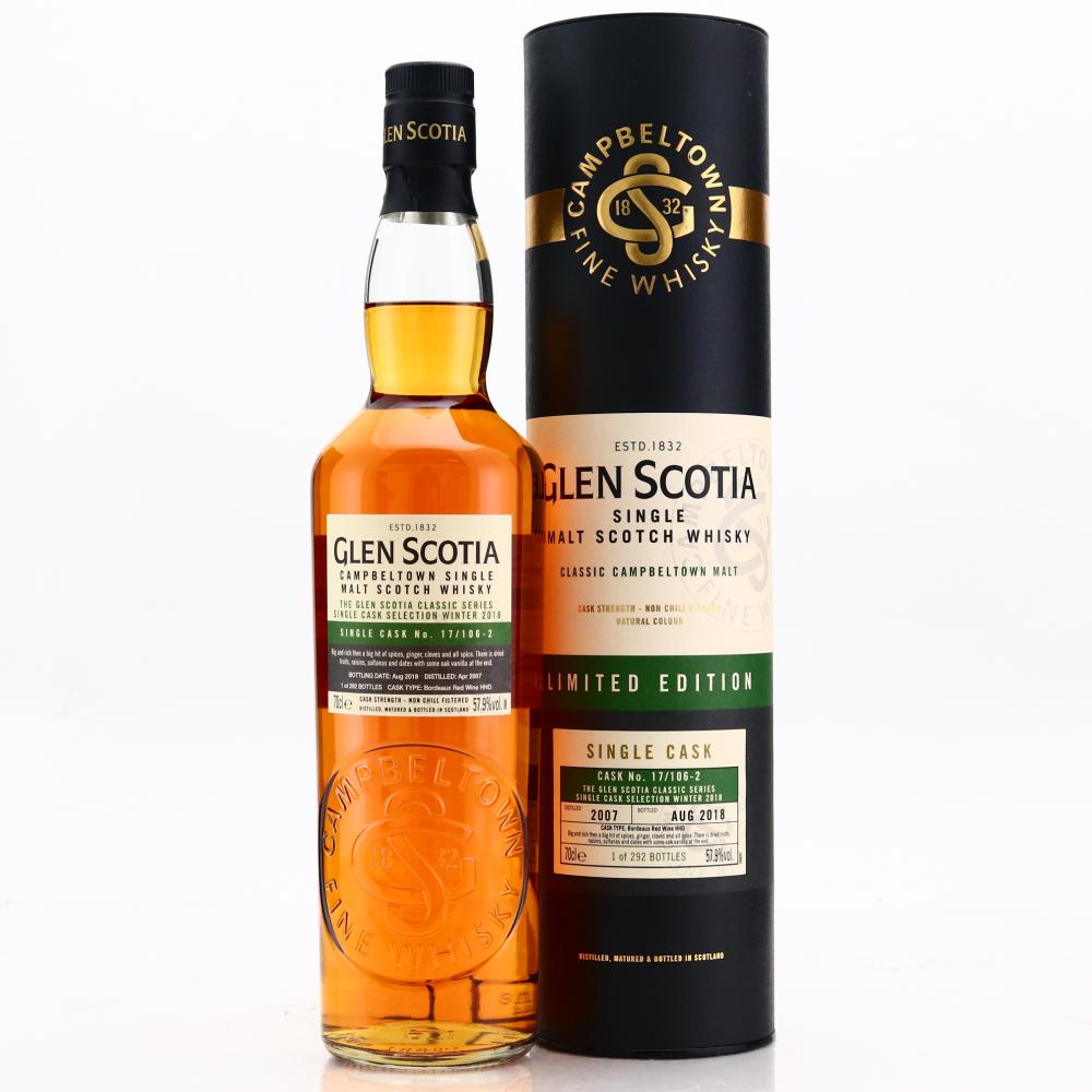 Glen Scotia 2007 Single Cask #17/106-2 / Winter 2018