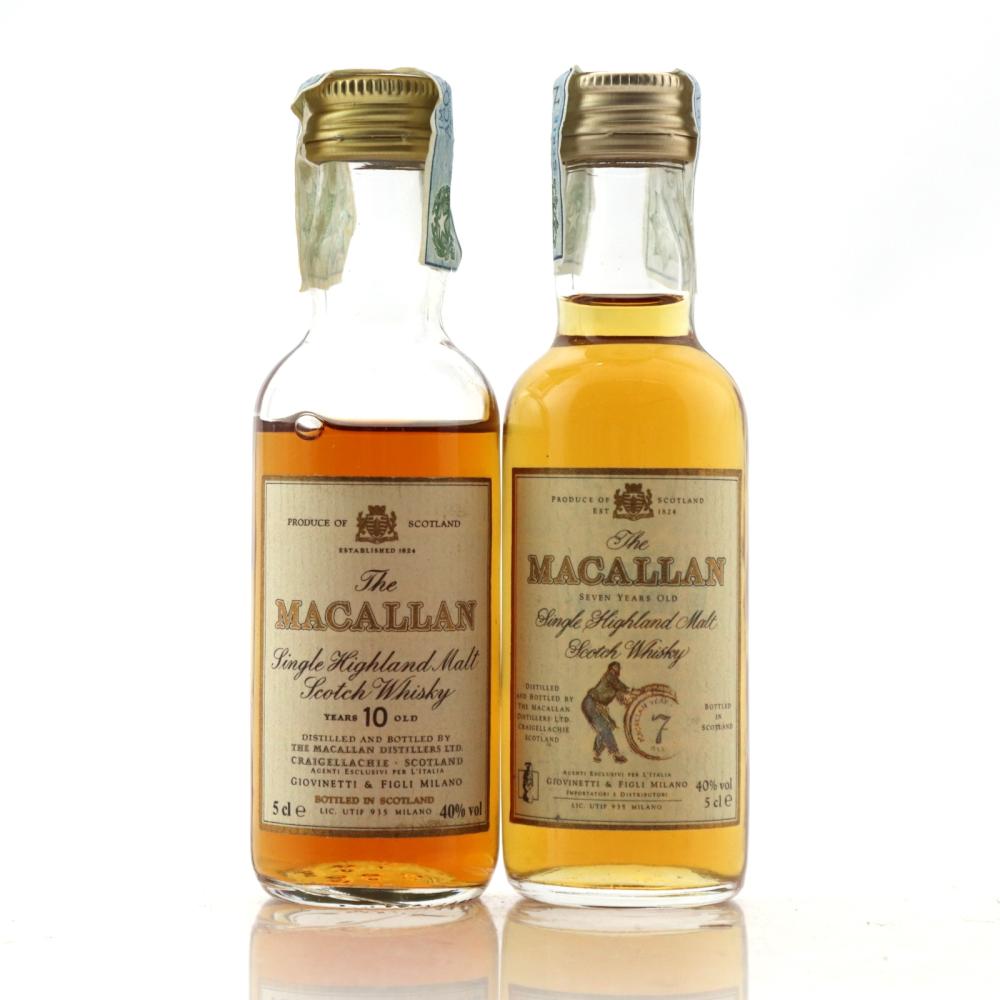Macallan 7 & 10 Year Old Miniature 2 x 5cl / Giovinetti Import