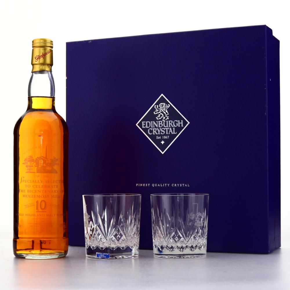 Glenfarclas 10 Year Old Edinburgh Crystal Gift Pack / Mugiemoss Mill