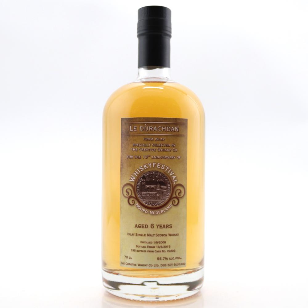 Le Durachdan 2008 Islay Single Malt Creative Whisky Co 6 Year Old / 10th Anniversary of Whiskyfestival Noord-Nederland