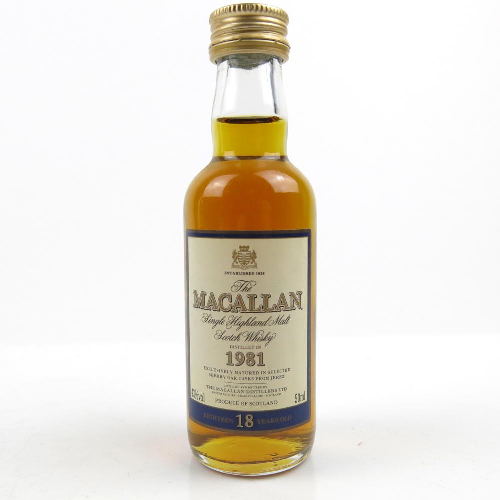 Macallan 18 Year Old 1981 Miniature 5cl