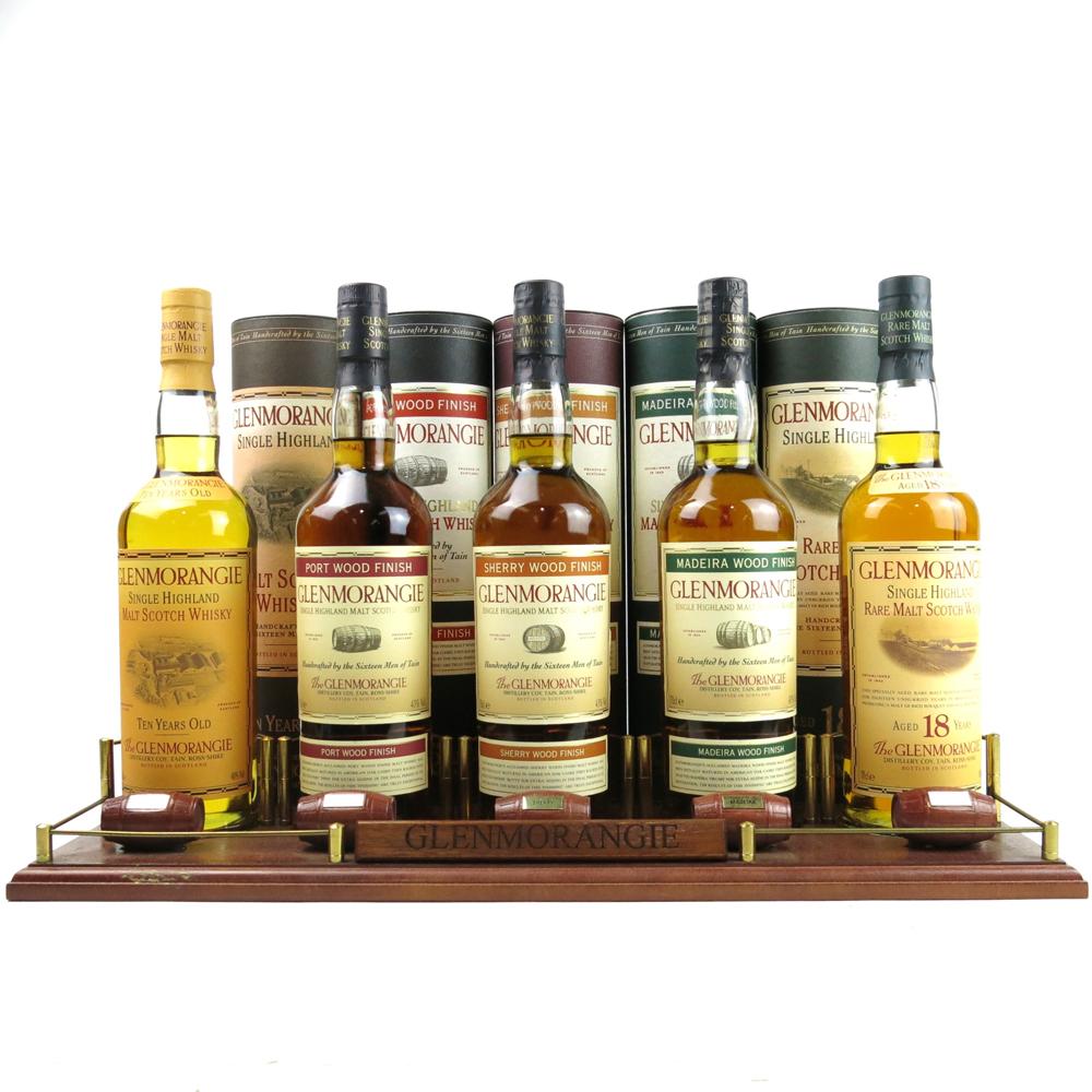 Glenmorangie Collection 5 x 70cl Including Plinth / Madeira Finish and 18 Year Old