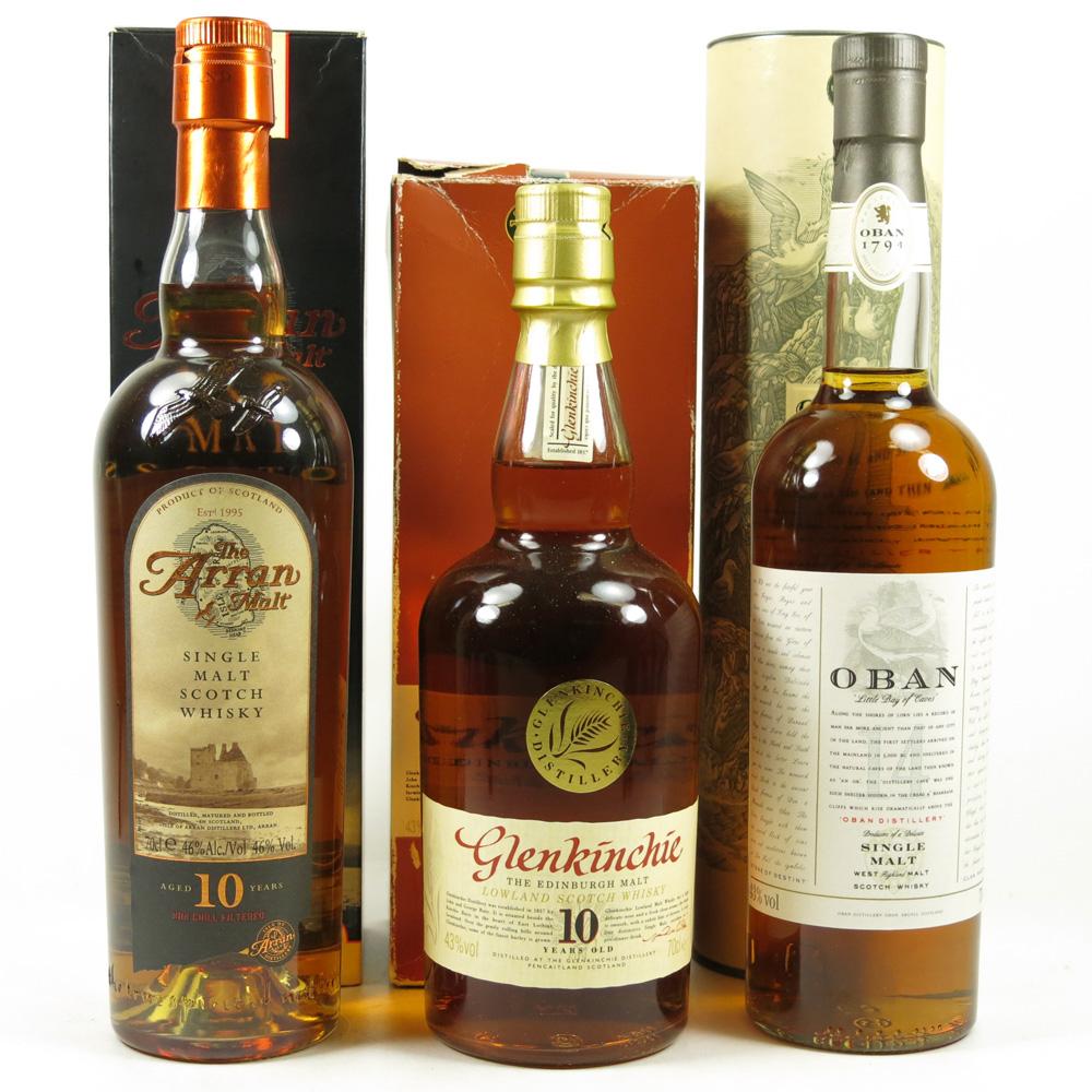 Miscellaneous Single Malts 3 x 70cl