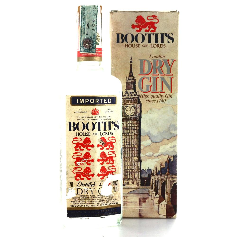 Booth's House of Lords Finest Dry Gin 1950s