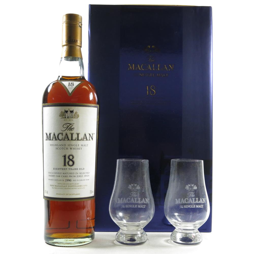 Macallan 1990 18 Year Old Gift Pack