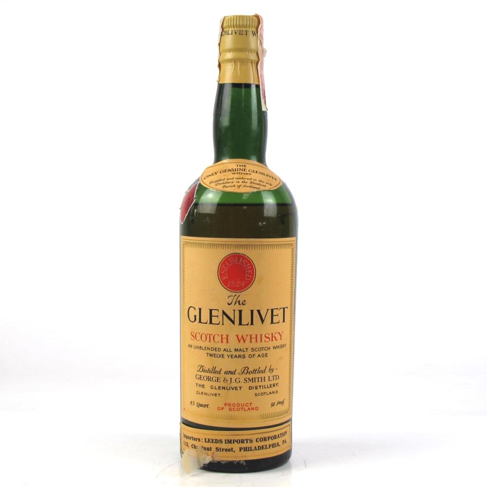 Glenlivet 12 Year Old George and J.G. Smith 1950s